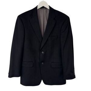 Jos A Bank Signature Collection Traditional Fit Cashmere Sportcoat Black 40S EUC